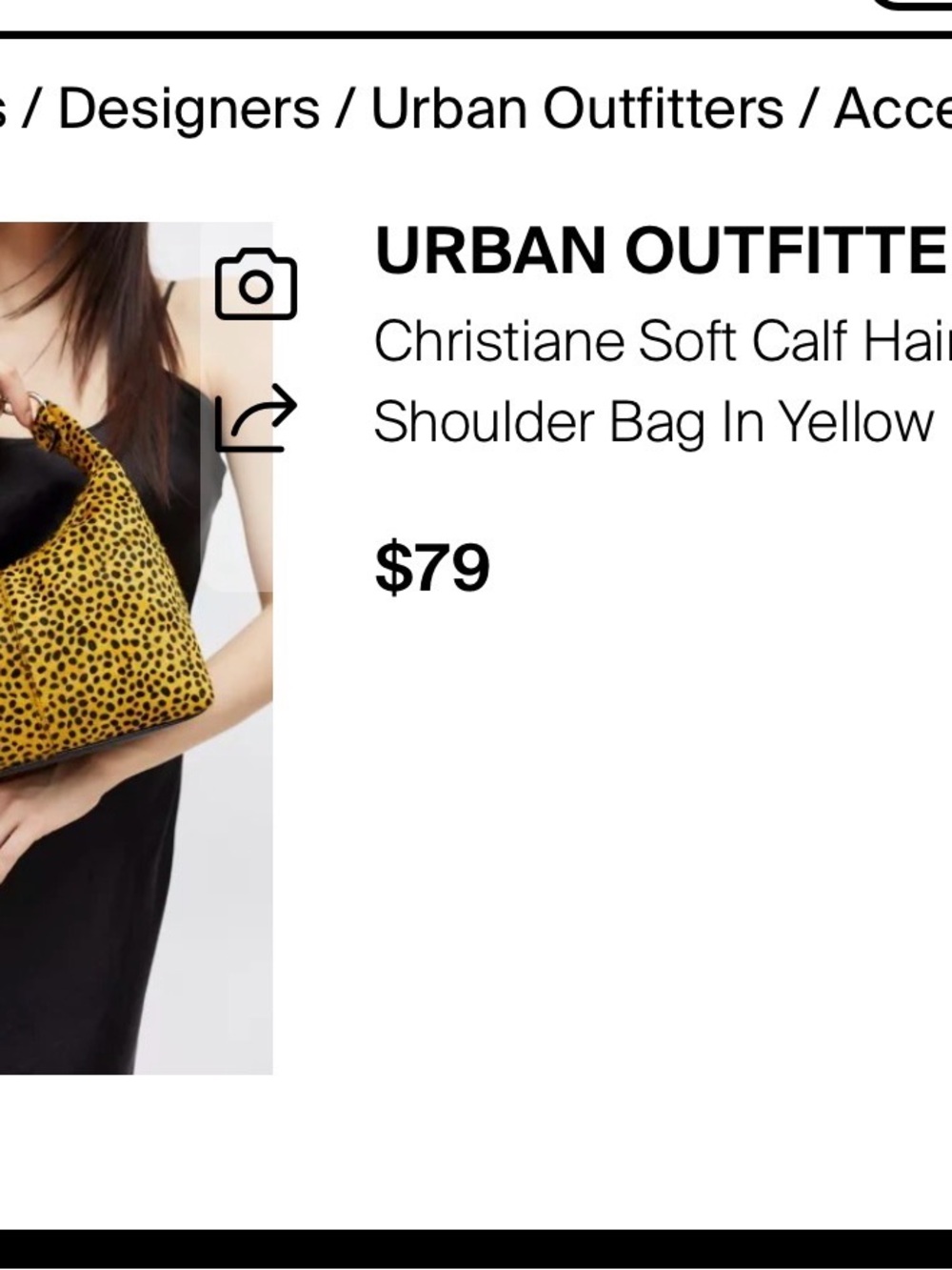 NWOT Urban Outfitters Leather Christiane Soft Calf Hair Mini Shoulder Purse Bag - Picture 2 of 4